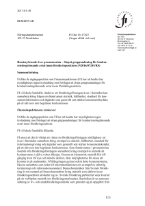 Remissyttrande över promemorian – Slopat gruppundantag för