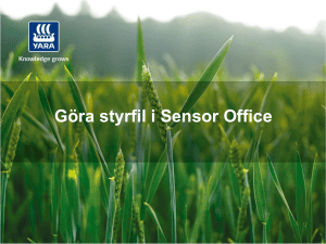 Göra styrfil i Sensor Office