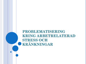organisatorisk och social arbetsmiljö