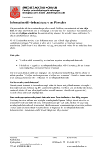 Information till vårdnadshavare om Pinocchio