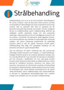 Strålbehandling - Spago Nanomedical AB