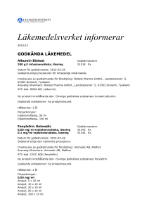 Godkännanden nr 12, 2015