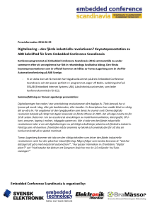Digitalisering – den fjärde industriella revolutionen?
