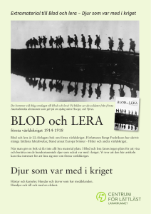 Extramaterial till Blod och lera – Djur som var med i kriget