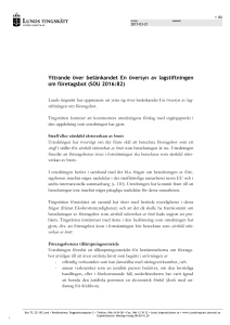 Yttrande över betänkandet En översyn av