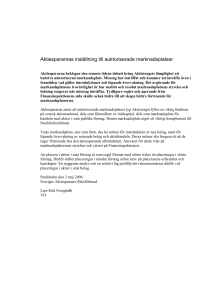 Aktiespararnas inställning till auktoriserade