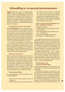 Behandling av avancerad prostatacancer