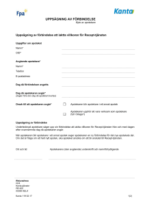 Den avgående apotekarens anmälan om uppsägningen