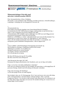 Minnesanteckningar Arbetslivscoacher 090130