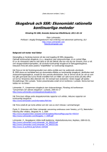 (Detta dokument omfattar 2 sidor.) Skogsbruk och SSR: Ekonomiskt