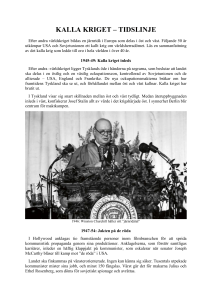 kalla kriget – tidslinje
