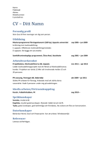 CV-mall - Jobbdirekt.se