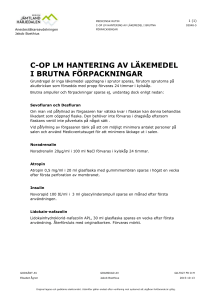 C-OP LM Hantering av läkemedel i brutna förpackningar