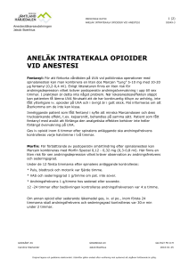 ANELÄK Intratekala opioider vid anestesi
