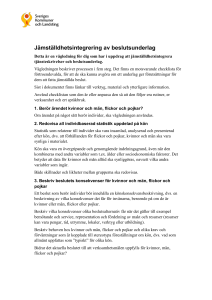Jämställdhetsintegrering av beslutsunderlag