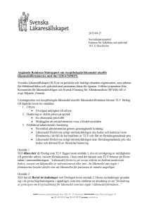 Angående Remissen Slutrapport om receptbelagda läkemedel