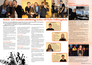 Artikel om artist o musikerutbilningen i InfoKalix