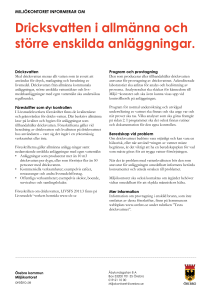 Dricksvatten i almänna och större enskilda