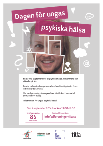 psykiska hälsa Dagen för ungas