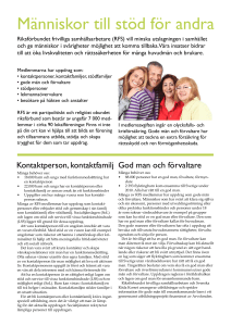 Människor till stöd för andra - Riksförbundet frivilliga samhällsarbetare