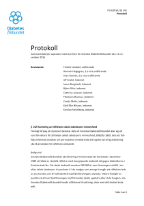 Protokoll - Diabetesförbundet