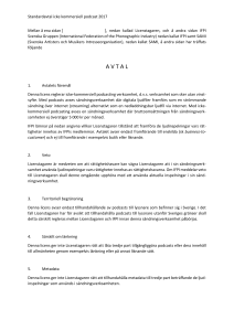 Standardavtal podcast PDF