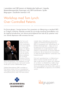 Workshop med Tom Lynch: Over Controlled Patients - KBT