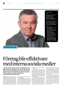 Företag blir effektivare med interna sociala medier