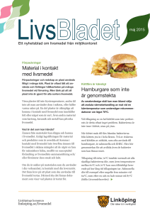 Material i kontakt med livsmedel Hamburgare som inte är genomstekta