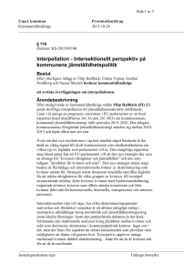 Interpellation - Intersektionellt perspektiv på