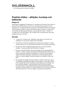 Psykisk ohälsa – attityder, kunskap och beteende