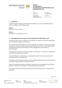 Avtalsförslag - Mariehamns stad