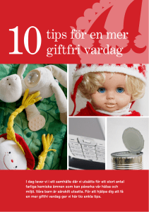 10 tips för en mer giftfri vardag