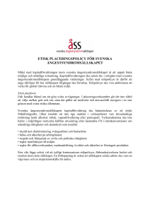 Etisk placeringspolicy - Svenska ÅngestSyndromSällskapet