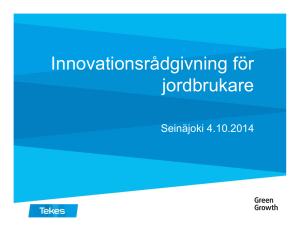 Innovationsrådgivning för jordbrukare