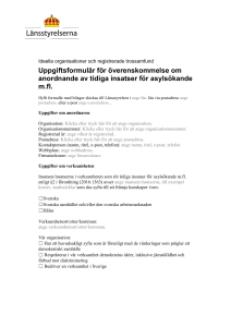 Uppgiftsformulär ideella organisationer/trossamfund