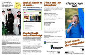 VÅRPROGRAM 2016 Ge bort en musik - Bromölla Musik