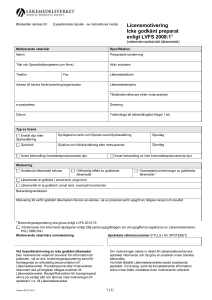 Licensmotivering Icke godkänt preparat