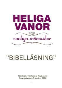 bibelläsning - Smyrnakyrkan