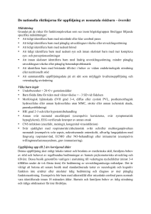 De nationella riktlinjerna för uppföljning av neonatala riskbarn