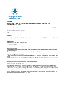 Självständigt arbete