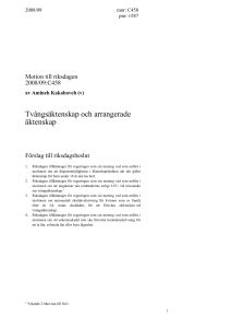 Arrangerade äktenskap och tvångsäktenskap
