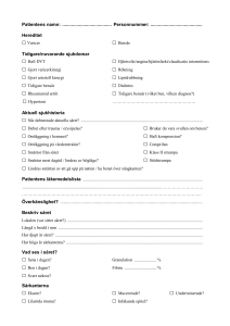 Patientens namn: ...................................... Personnummer: .................