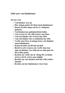 Inför prov om hinduismen