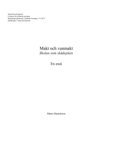 Makt och vanmakt - Pedagog Stockholm