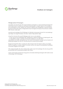 Ansökan om Autogiro