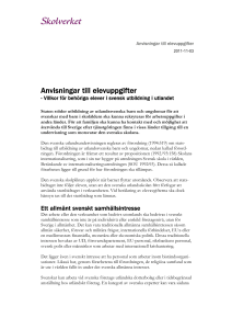 Anvisningar till elevuppgifter