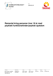 Ramavtal kring personer över 18 år med psykiskt