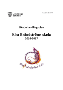Likabehandlingsplan kortform 2016