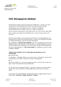 IVA Hörapparat skötsel